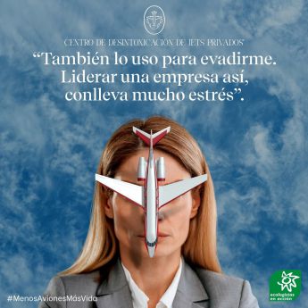 Ecologistas en Acción pone en marcha un centro de desintoxicación para la adicción a los jets privados