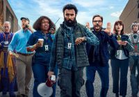 Armando Ianucci, Jon Brown y los miembros del reparto Himesh Patel, Daniel Brühl y Lolly Adefope vis...